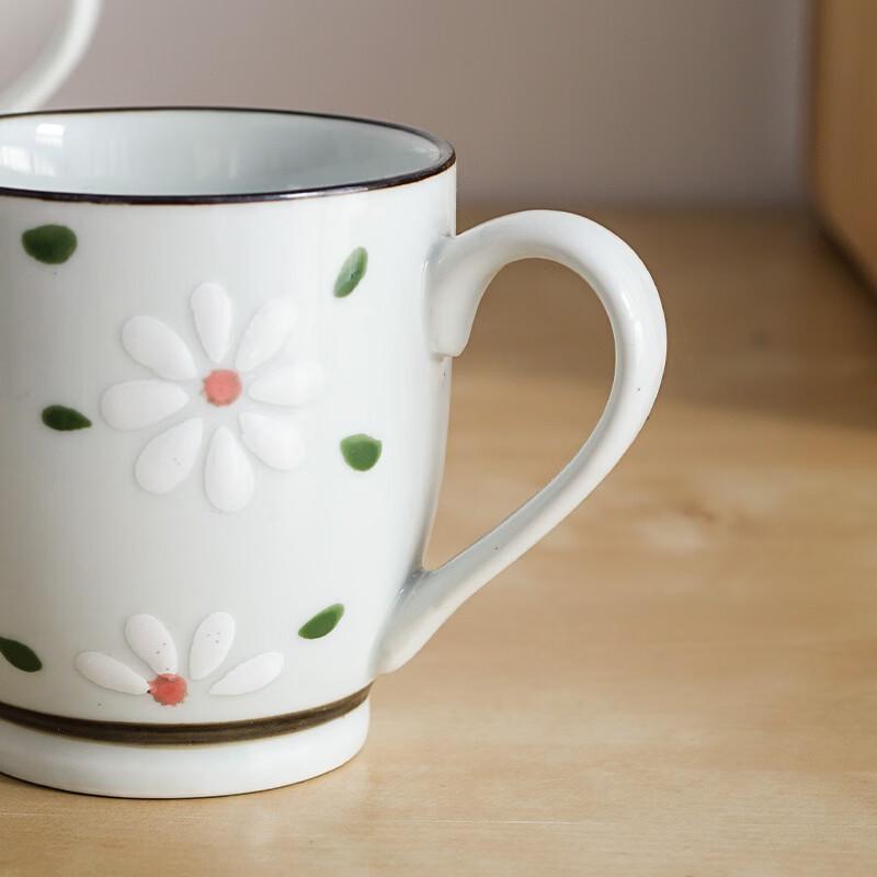OLOEY Fishing Fire Hand-Painted Ceramic Mug Set
