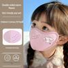 Children's 3D Cartoon Face Mask - Autumn/Winter, Washable, Windproof, Breathable German Fleece