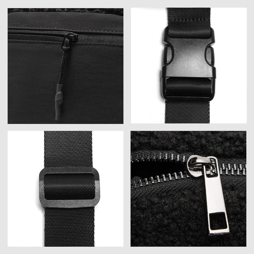 Sitengle Fluffy Waist Body Winter Crossbody Body Hip Shoulder Perfect for Outdoor and More Women's Pouch, Bag, Bag, Lightweight, Stylish, Bag, 2-Way,