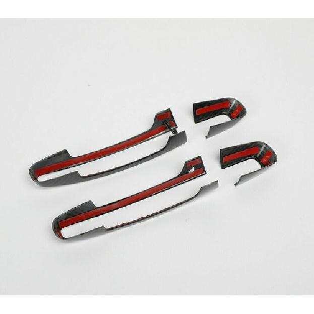Exterior Door Handle Bowl Cover Trim for 2017+ Chevrolet Camaro Carbon Fiber H