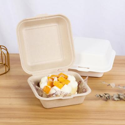 Disposable Eco-friendly Bento Box Cake Packaging Box Meal Storage Food Prep Lunch Box Fruit Salad Hamburger Packing Case