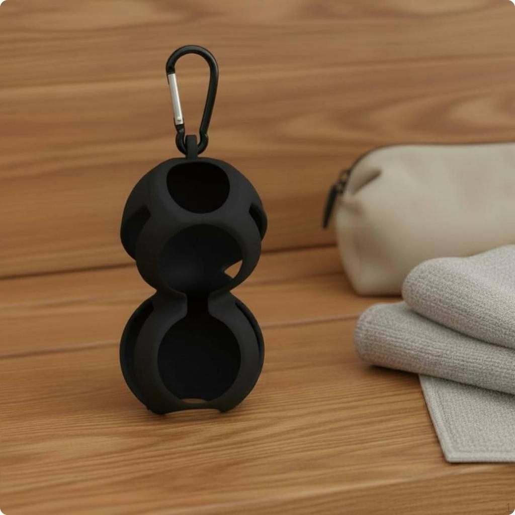 Double Golf Ball Holder Lightweight Silicone Easy to Carry Sports Accessory for