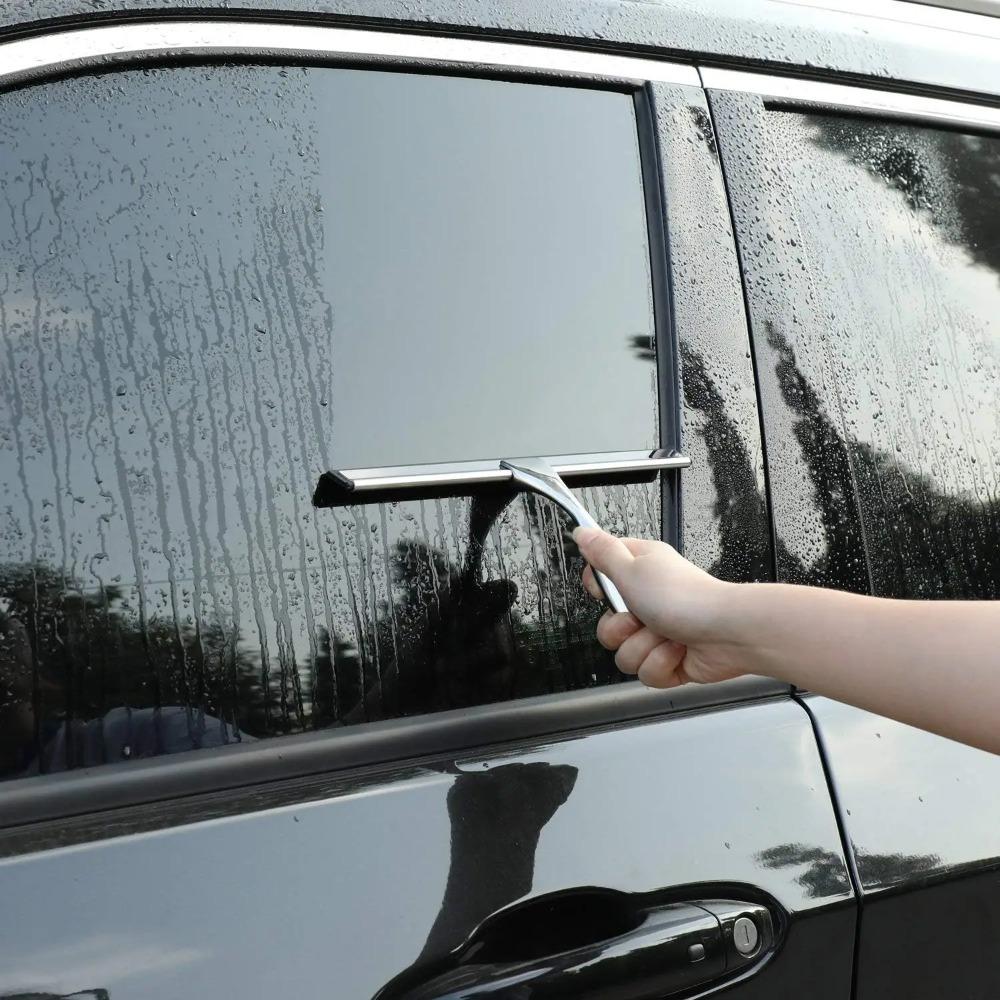 All-Purpose Shower Squeegee for Shower Doors Bathroom Window and Car Glass-Stainless Steel cleaning bathroom
