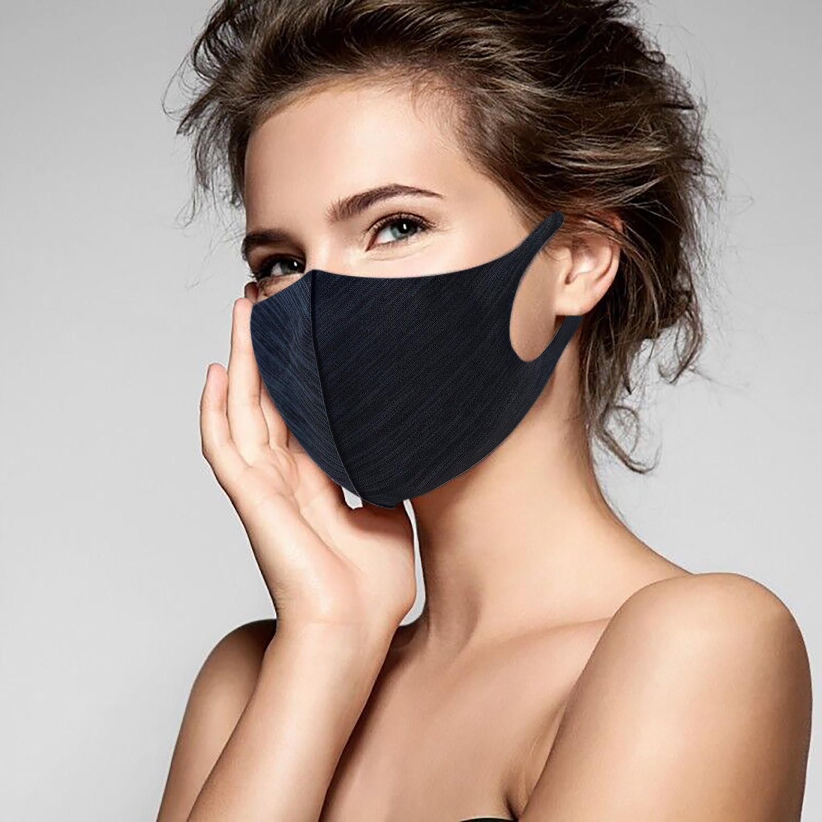 

Спортивная маска для льда для улицы, маска из космического хлопка, маска от пыли, моющаяся и многоразовая чёрный