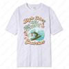 Good Vibes High Tides Shirt Vintage Summer Camping Tees Travel  Adventure Road Trip Shirt Fashion Surf Flowers Pattern Cute Tops