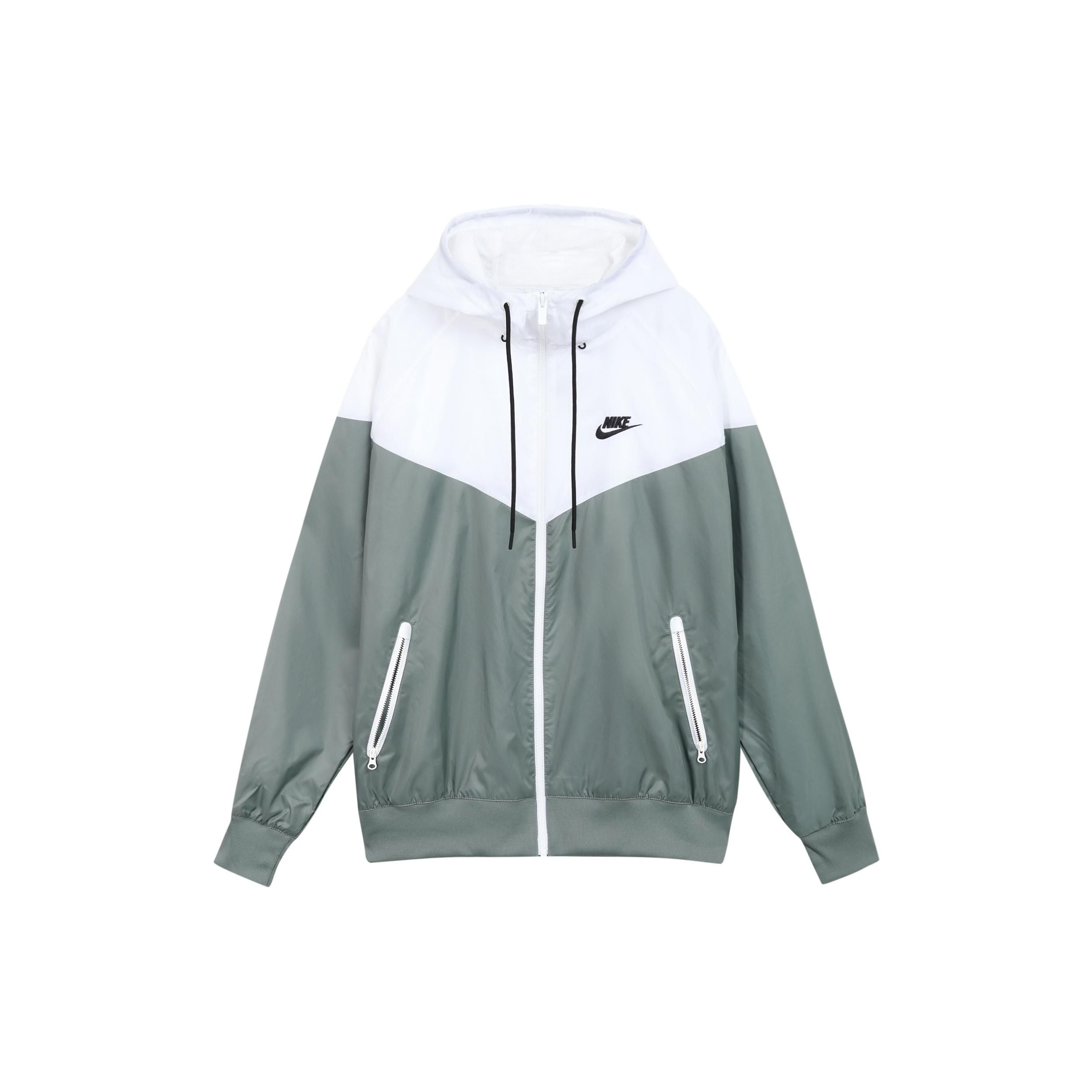 Nike Sportswear Windrunner Sports Training hooded Woven Jacket Gray White Men s DA0002-084 L