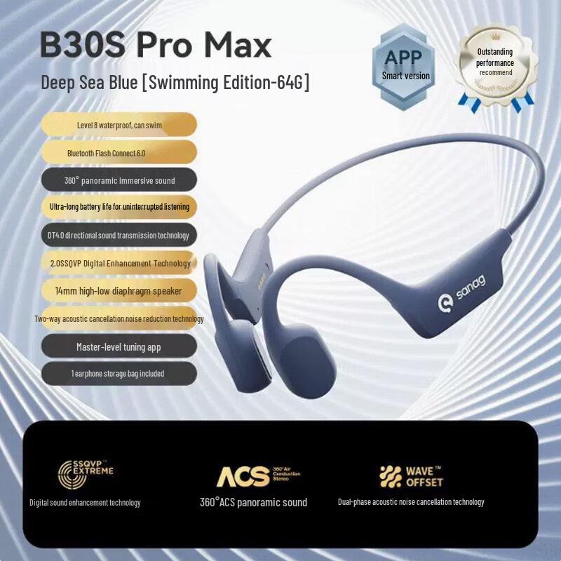 

Saina Bone Conduction Bluetooth Sports Earphones with Built-in Memory