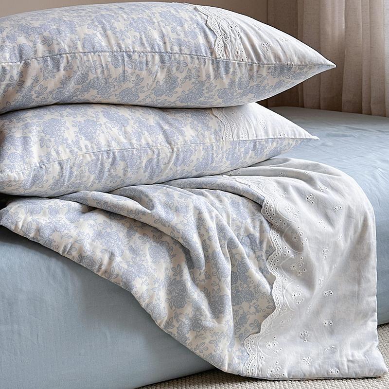 

New Summer Quilt French Style Pure Cotton 100% Double Queen Size Layer Yarn Cool Blanket Air Condition Quilt Soft 150x200cm