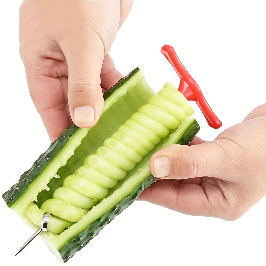 1/2PCS Stainless Steel Spiral Vegetable Cutter for Cucumbers Carrots Twists - Kitchen Food Spiralizer Tool
