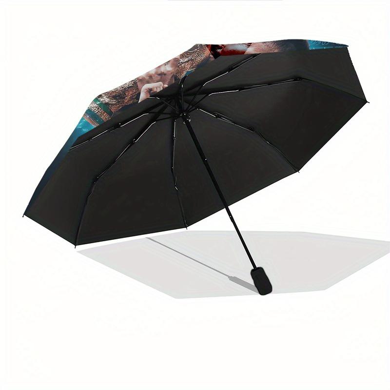 Soccer Legends Automatic Opening and Closing Umbrella, Compact Travel Umbrella, Lightweight and Portable, Suitable for Beach Commuting Busin