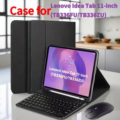 Hülle für Idea Tab 11 Zoll TB336FU/ZU, Kabellose Bluetooth-Tastaturabdeckung für Idea Tab 11 Zoll, Abnehmbare Tastatur