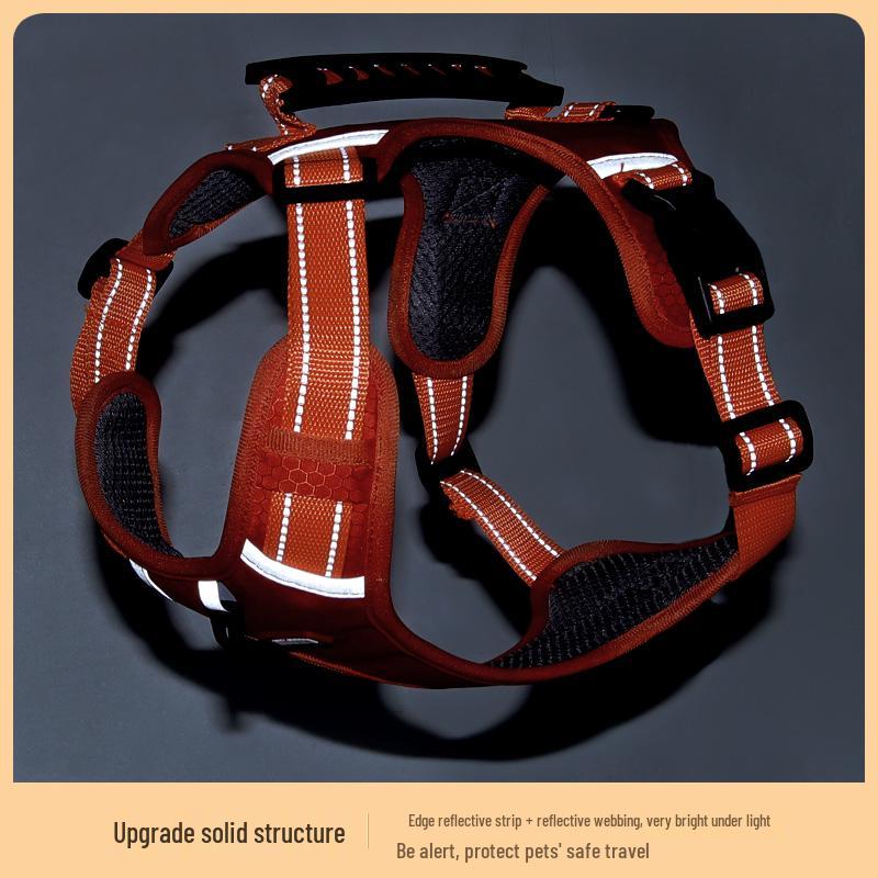 Reflective Adjustable Dog Harness Vest for Medium & Large Dogs - Corgi & Shiba Inu Friendly
