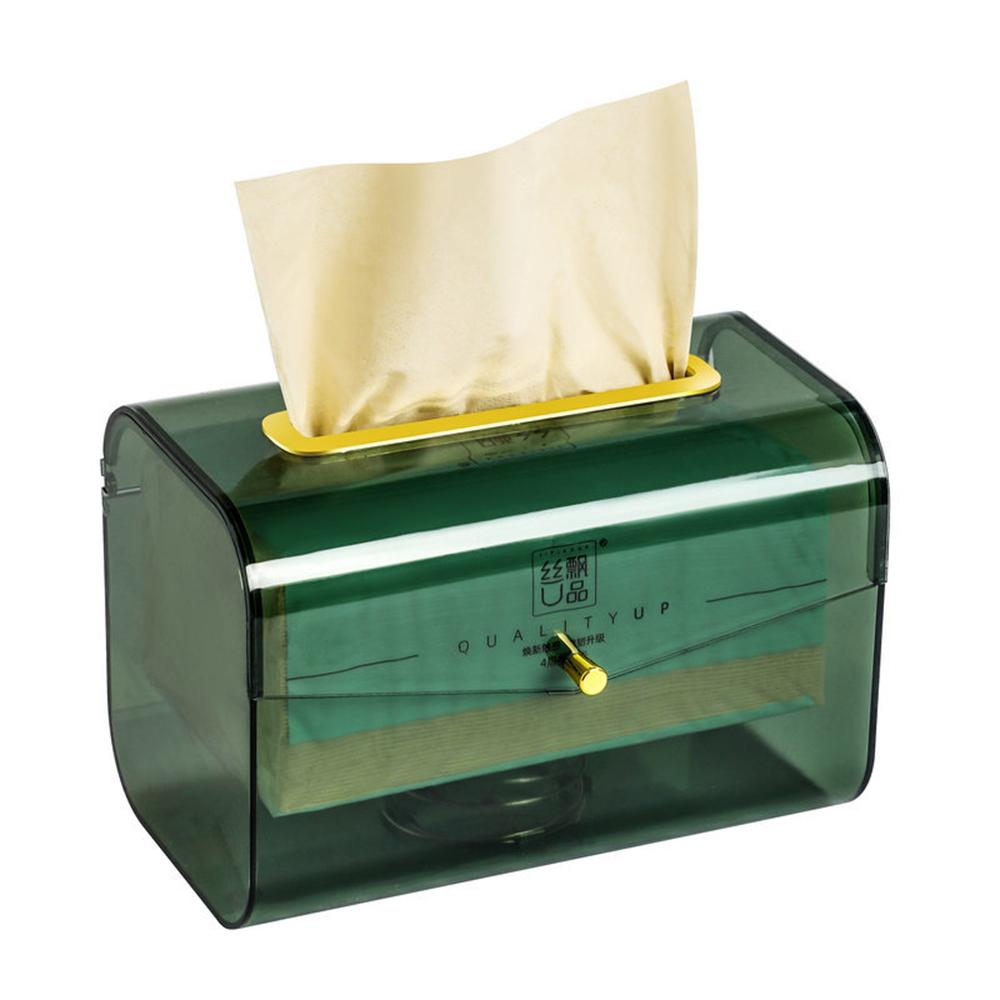 Home Spring Paper Box Creative Automatic All-in-One Lift Tissue Box Plastic Dust Cover Multifunctional Desktop Seal Box 2024