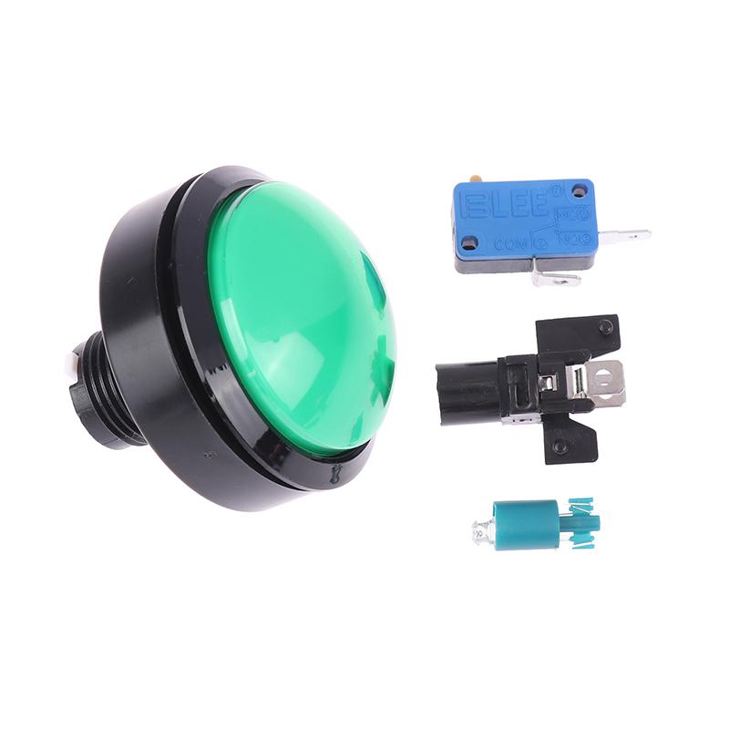 1Pc 60Mm Arcade Buttons Big Round Led Illuminated With Microswitch For Diy Arcade Game Machine Parts 12V 32A Dome Light Switch