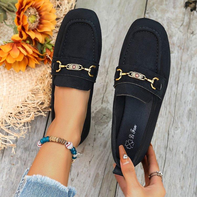 Women's Casual Slip On Ballet Flats Anti-Slip Office Work Round Toe Walking Shoes Comfortable Lightweight Loafers for Women Soft Ballerina Dress Shoes