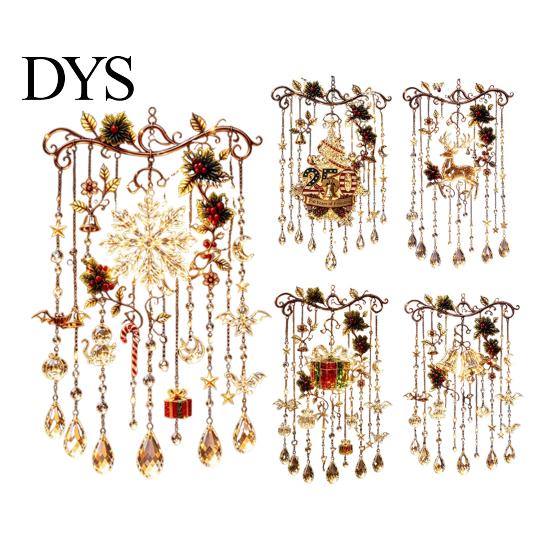 Christmas Holiday Ornaments Handmade Acrylic Wind Chimes for Window Decoration, Festive Hanging Garden Yard Wall Indoor Outdoor, Living Room
