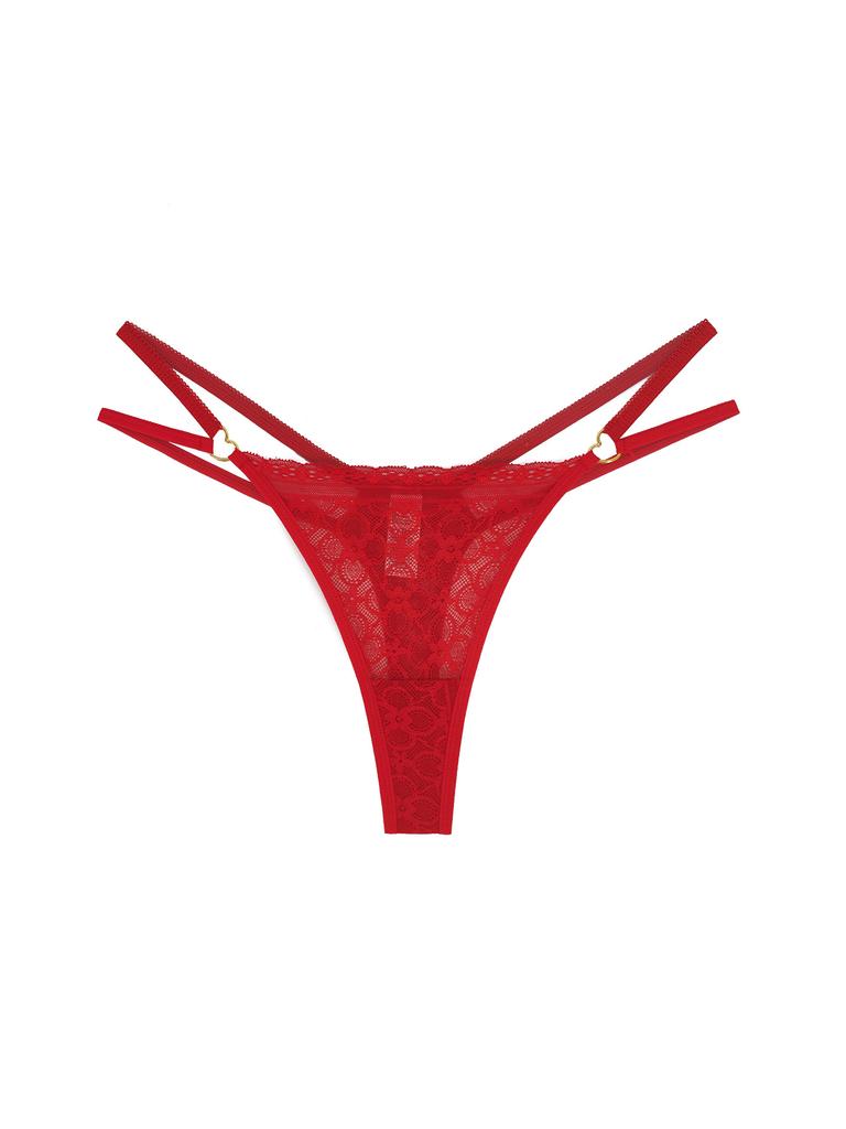 European and American Cross-border Fun Sexy Lace Thong Foreign Trade Amazon Specializes In Low-waist Breathable Seduction Women's Underwear