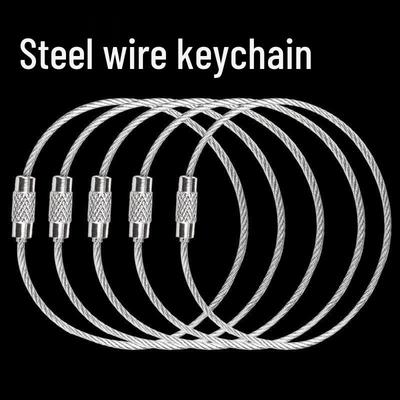 Yitu 15cm 304 Stainless Steel Keychain Carabiner Rope