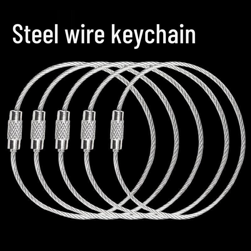 Yitu 15 см Карабин-брелок из нержавеющей стали 304 с веревкой