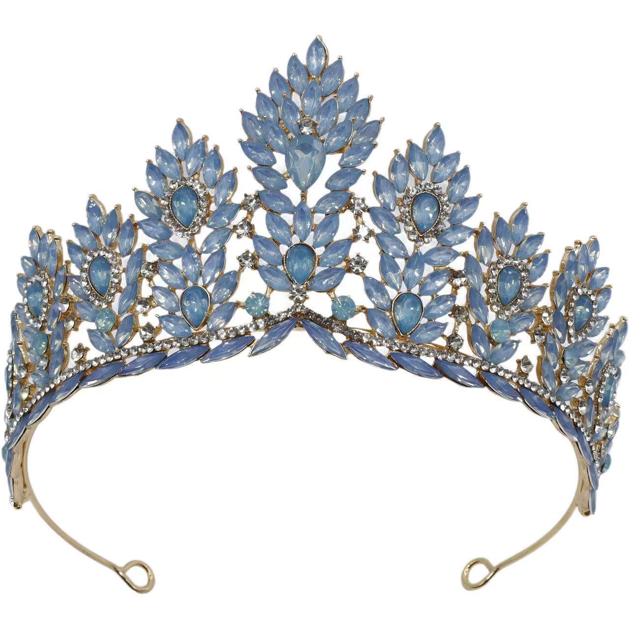 Европейская и Американская Цветная Хрустальная Барочная Свадебная Корона Свадебное Украшение для Головы