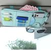 Multifunctional Sun Visor Storage Bag Card Holder Driver's License Bill Card Package Data Cable Storage Sun Visor Organize