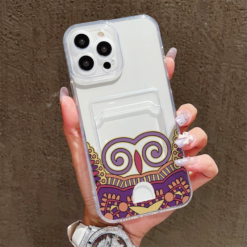 Card Slot Holder Silicone Wallet Pocket Case For Realme 10 C21 C21Y iPhone 14 16 15 Samsung A06 A16 A54 Infinix Note 30 Pro Cover Clear Phone Bumper