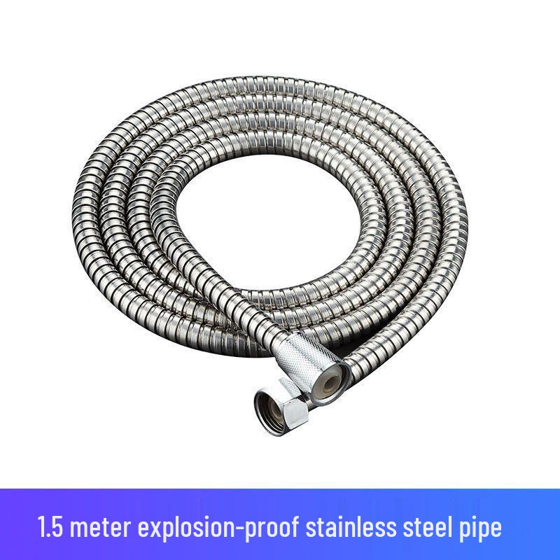 1.5/2m Stainless Steel Explosion-Proof Shower Hose with Universal Rain Shower Head