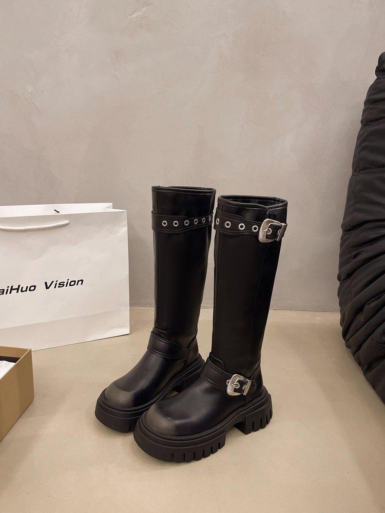 

Ретро ковбойские сапоги женские летние толстые мм толстые ноги большой обхват голенища увеличенные сапоги на толстой подошве высокие рыцарские сапоги 36 чёрный