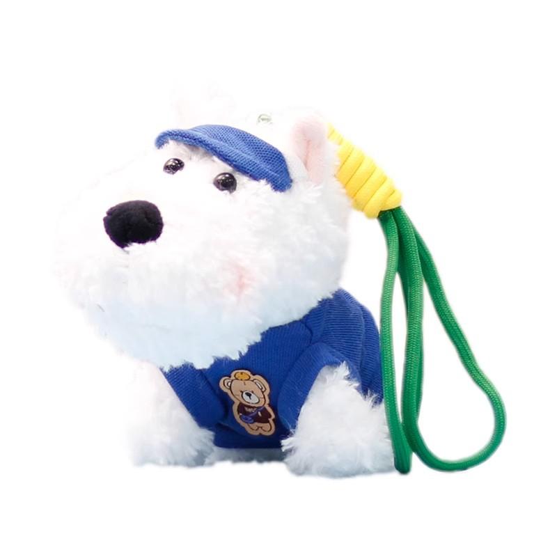 Păpușă Pandantiv Câine West Highland Păpușă Drăguță Jucărie de Pluș Păpușă Scroll Cadou de Ziua de Naștere Sac Cadou Ornamente Agățate