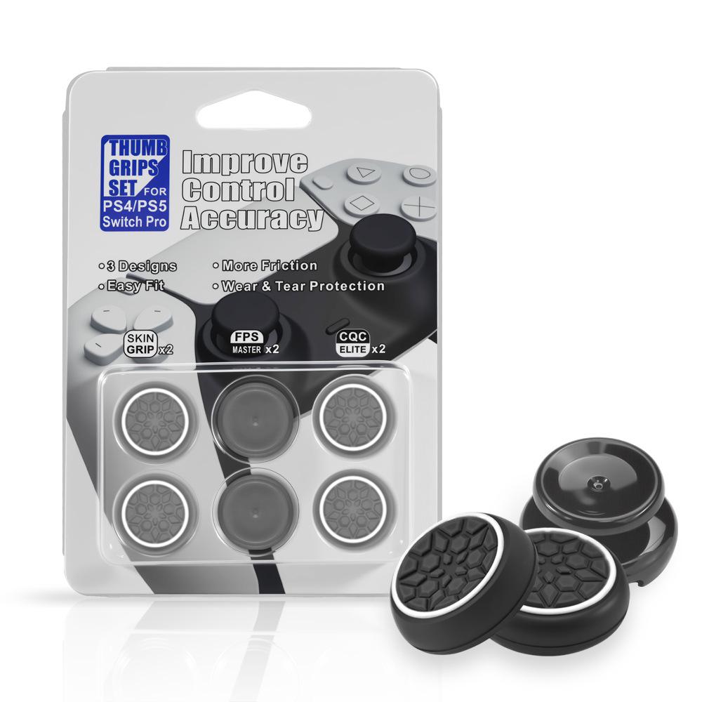 Anti-Slip Silicone Thumbstick Cap with Cracked Texture for PS4/PS5 Game Controller
