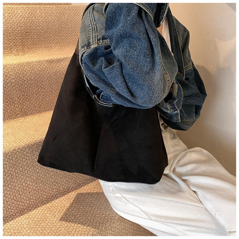 Vintage-Umhängetaschen aus Wildlederimitat, Shopper-Geldbörsen, trendige Tragetasche für Frauen und Mädchen