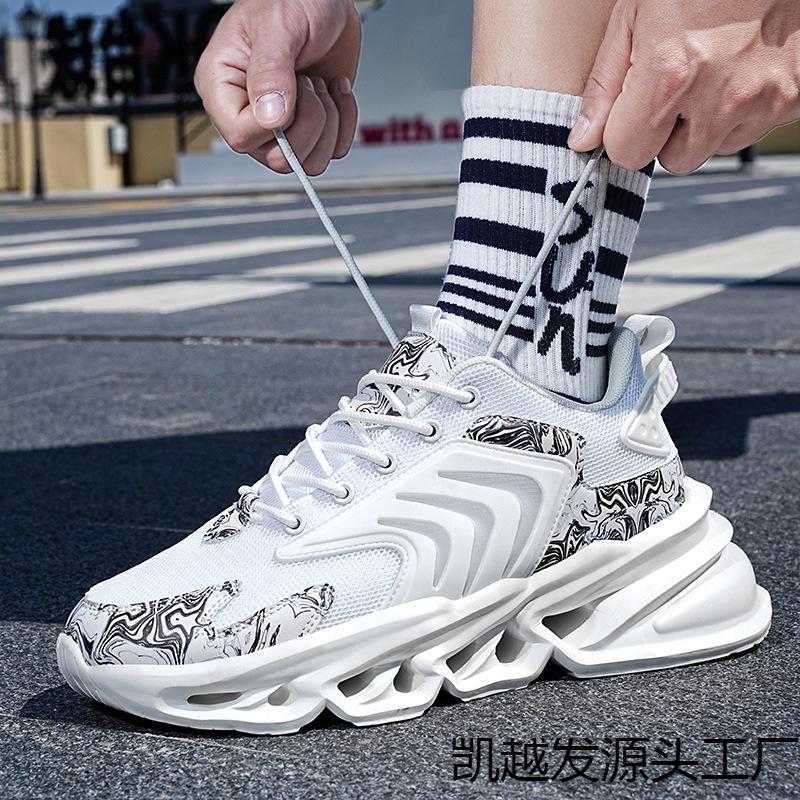 Large size country casual breathable mesh blade sports dad shoes men's running shoes non-slip high quality