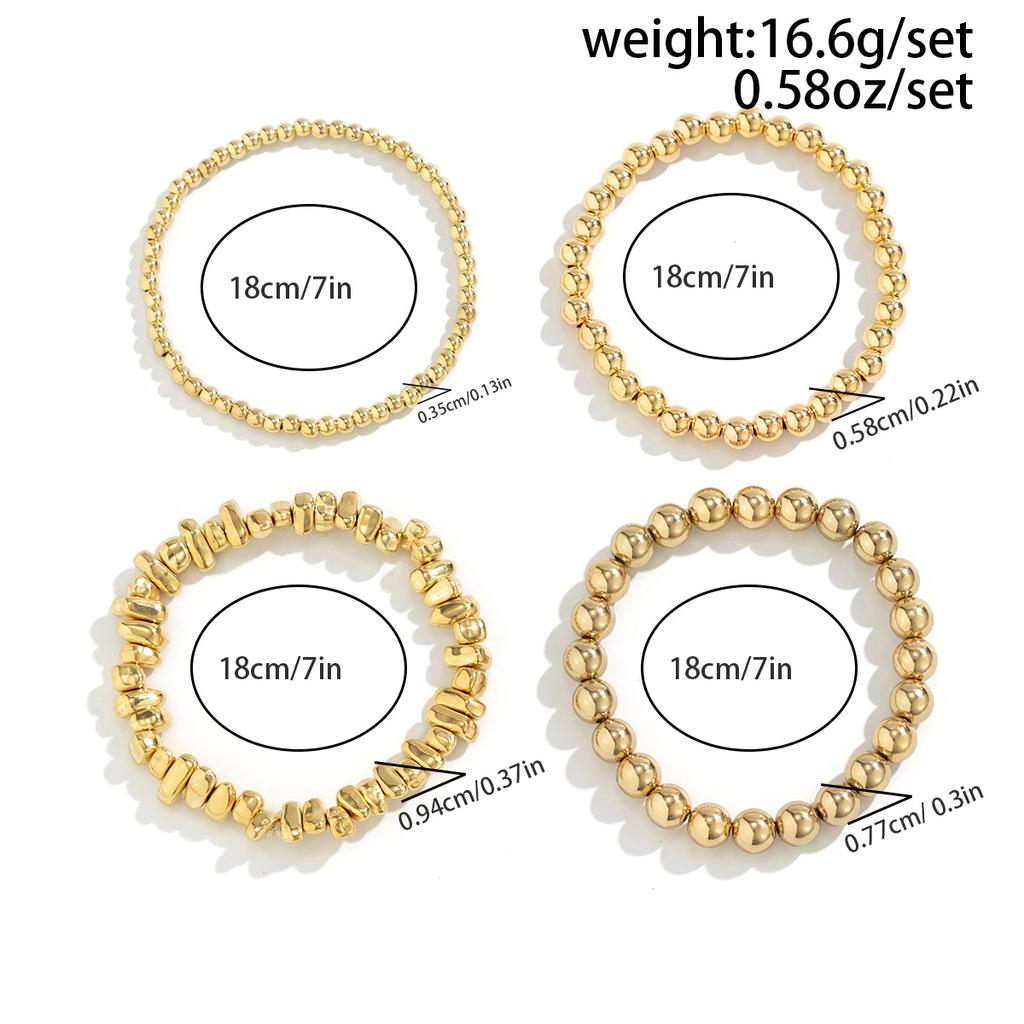 Heart Pendant Bead Stacking Bracelet Set Fashion Jewelry Minimalist Accessories Multi Layer Adjustable Bracelets for Women Girls Trend Charm Gift