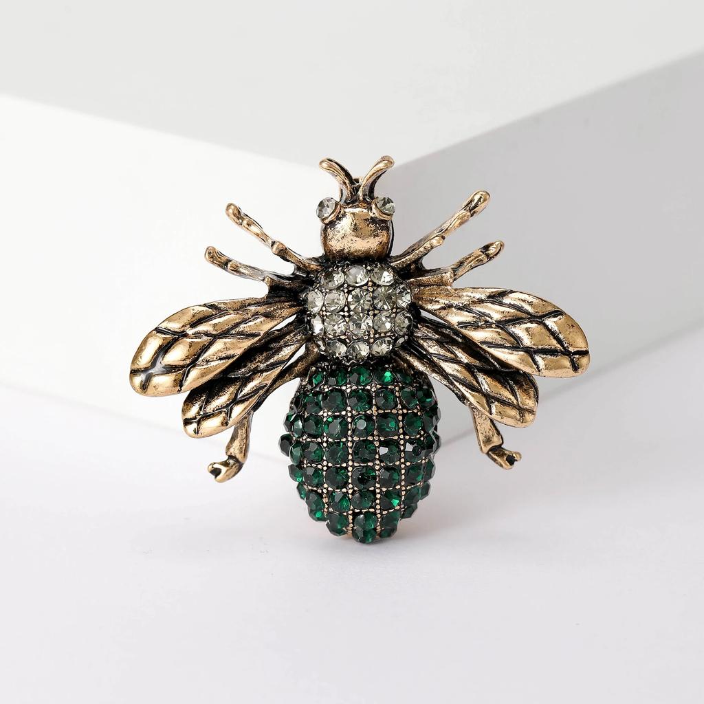 Rhinestone Bee Brooch for Women Unisex Pearl Beetle Pin Enamel Insect Lapel Pin Banquet Party Backpack Gifts Jewelry Accessories