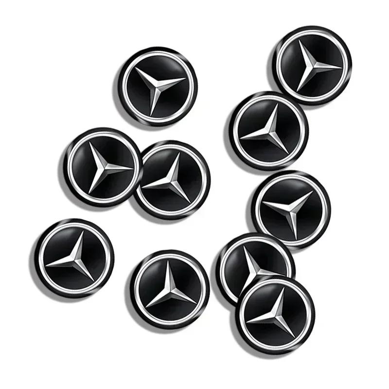 14mm Car Key Badge Emblem Replacement Car Key Stickers For Mercedes Benz A B C E S Class GLA GLC CLA GLK GLE W204 W203 W212 W176