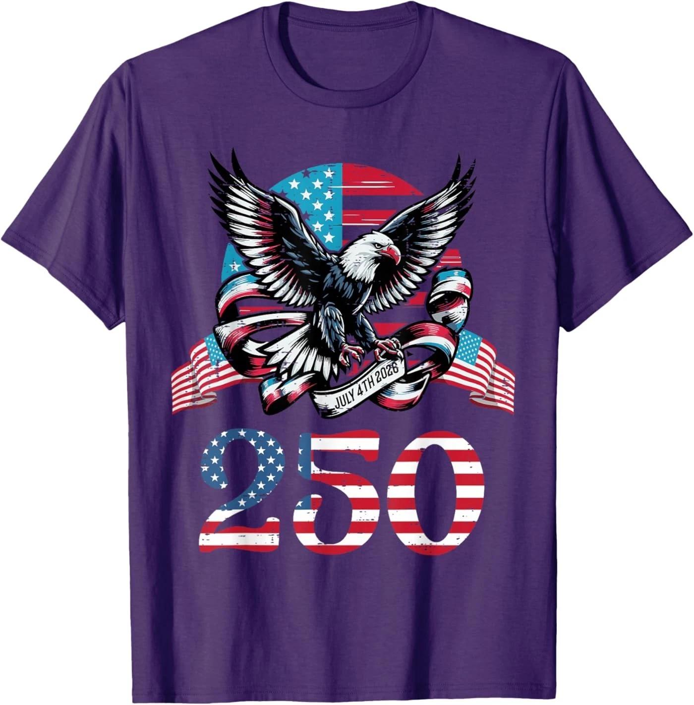 250 Years Eagle July 4th 2026 250th Anniversary USA T-Shirt M