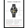 POEDAGAR Exquisite Business Men Watch Waterproof Luminous Chronograph Luxury Man Watches Stainless Steel Men's Quartz Wristwatch