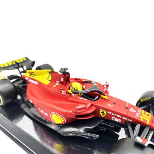 HTLNUZD Bburago 1/24 2023 F1-75#16 Leclerc Ferrari 75th Anniversary Alloy Formula One Racing Car Diecast Collectible Vehicle Model for Collection