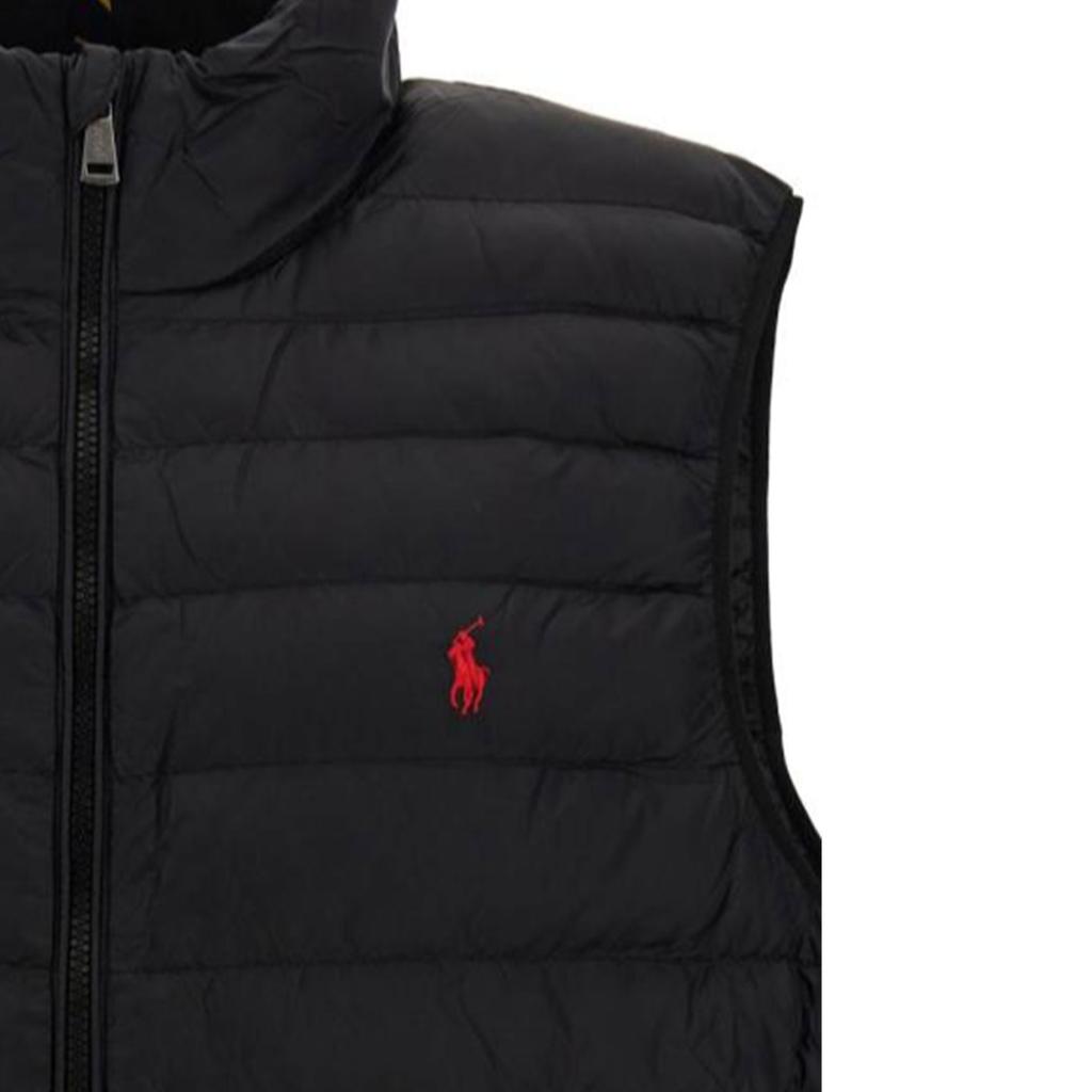 Polo Ralph Lauren Logo Small Pony Embroidered Stand Collar Sleeveless Vest Men vest Black 710949962-002