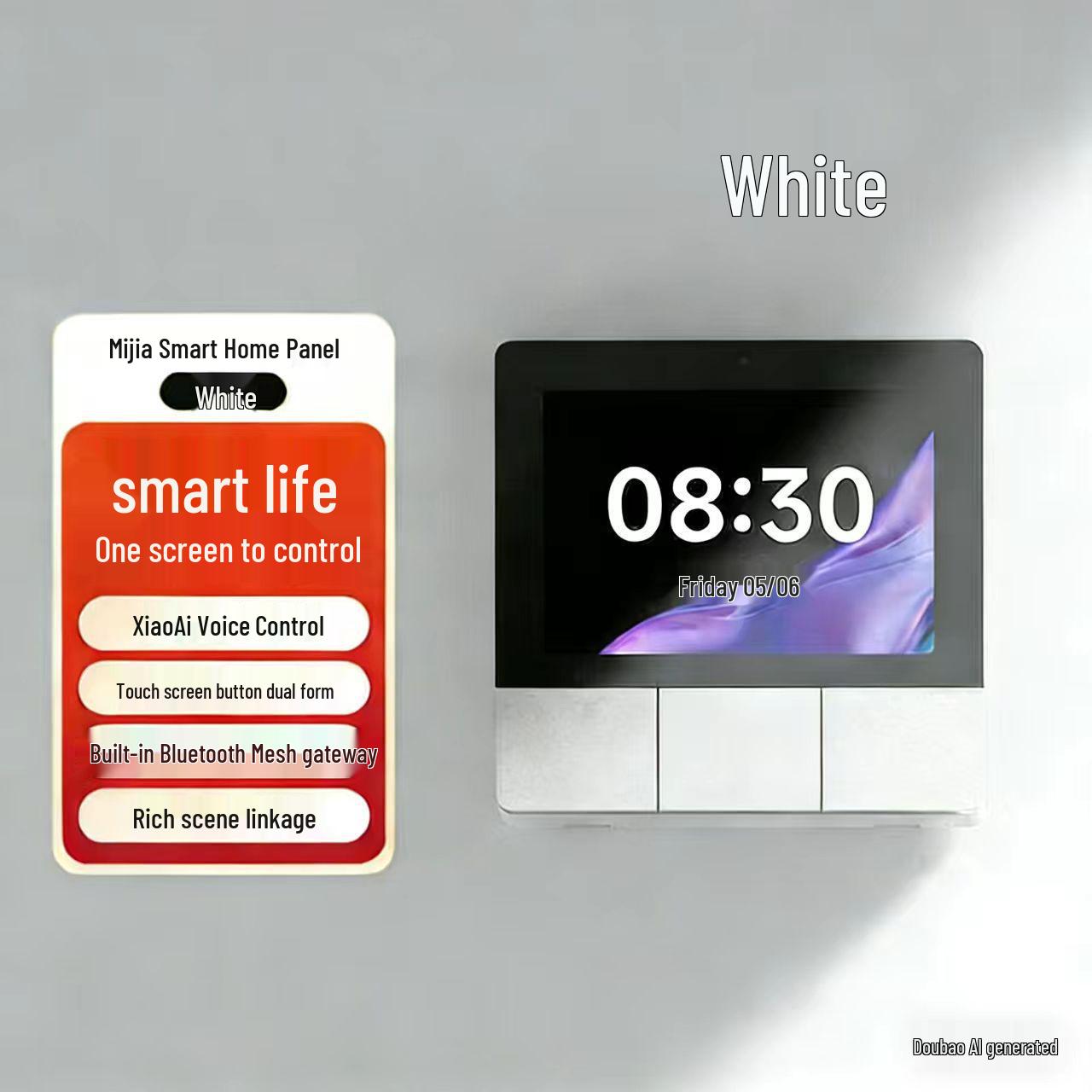 Mijia Smart Home Touch Panel with XiaoAi Voice Control & Bluetooth Gateway