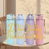 1PC Dios Todo Es Posible Quote 750ml Color Plastic Sports Water Bottle Leakproof Flip Straw Lid For Sports Office Home Use