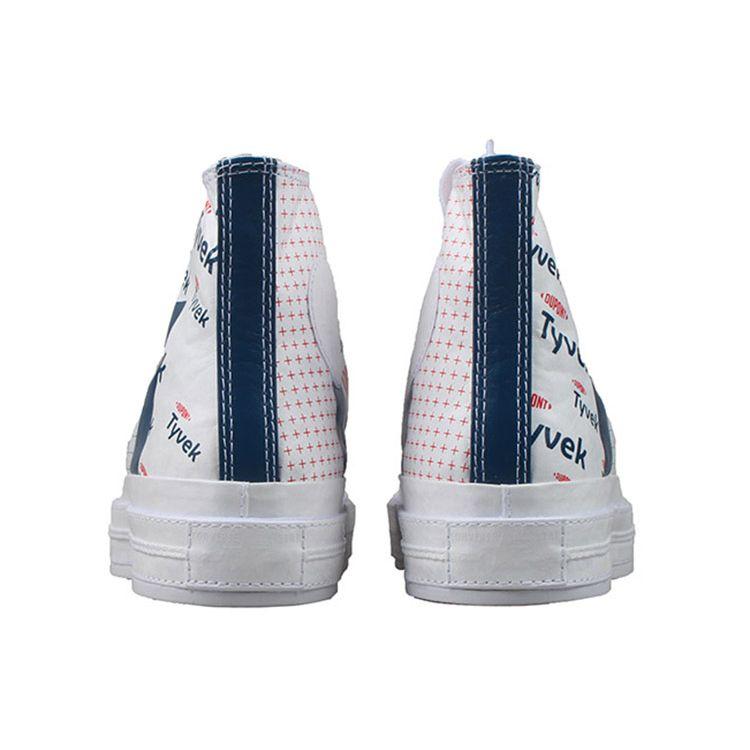 DuPont Tyvek X Converse Chuck 70 High White Princess Blue Unisex Sneakers Fiery-Red 170061C