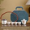 Elegant Mutton Fat Jade Teapot Gift Set - Dehua Ceramics Reception Souvenir