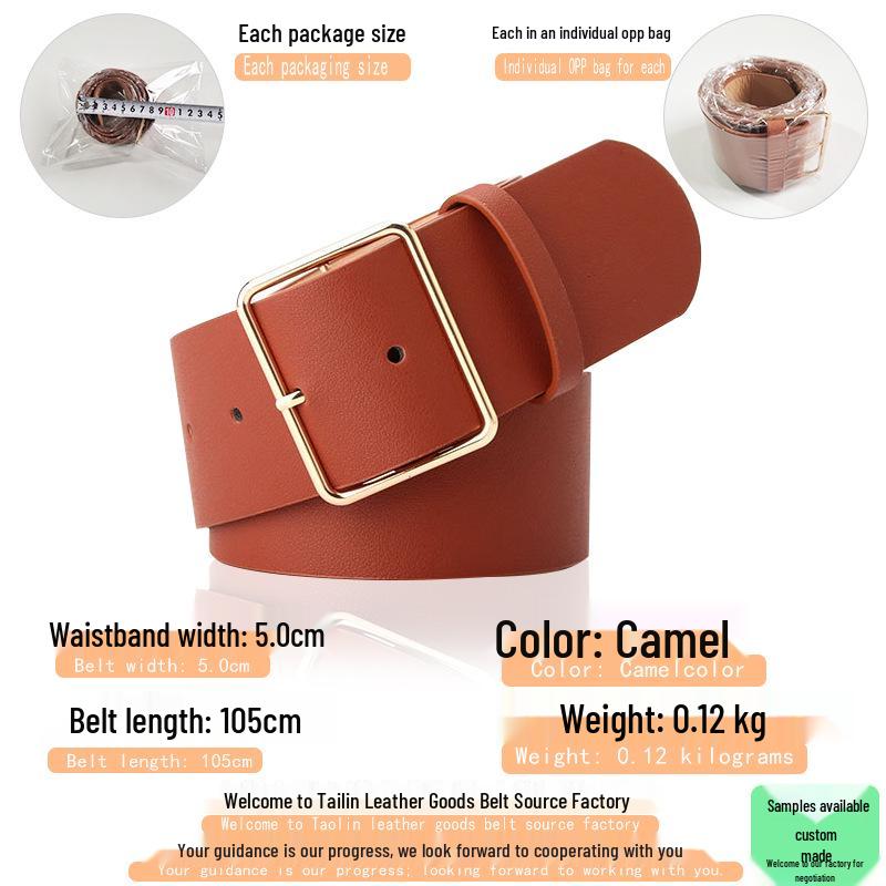 Schicker Damenbreitgürtel mit Schnalle: Stilvolles Accessoire für Daunenjacken, Trenchcoats und Jeans