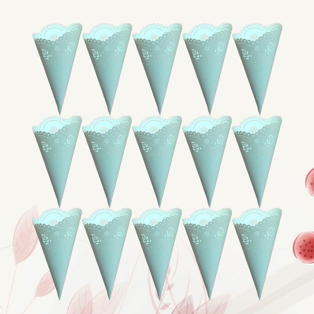 20 pcs Party Banner Decoration Birthday Halloween Christmas New Year Paper Cones Wedding Confetti Cones Paper Hollow
