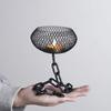 High Temperature Resistant Chain Candle Holder Metal Candles Stand Cage Candelabra  Dining Room