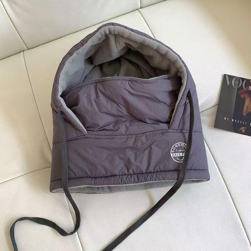 Winter E-Bike Fahren Warme Fleece-gefütterte Mütze: Winddichte, Kältefeste Gesichtsmaske & Nackenwärmer Kapuze.