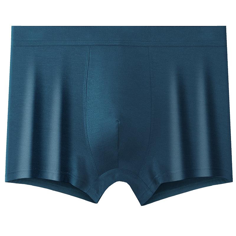 Men's Underwear High Elasticity Plus Size Sexy Solid Color Men's Seamless Mid Waist Shorts