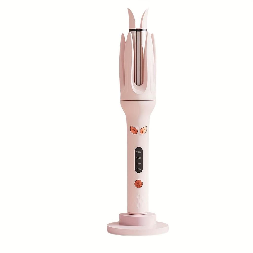 Automatic Hair Curler 28mm, 4 Temperature Settings, Rotating Curling Iron for Long Hair, Anti-Scald, with No Battery Required for Wet/Dry Use