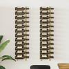 Vidaxl Wall Mounts for 24 Wine Bottles, 2 Pcs, Gold, Iron